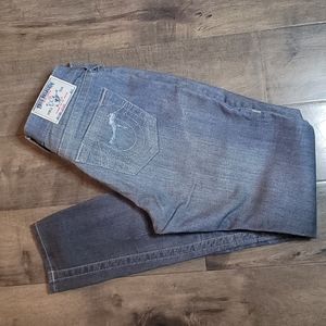 True Religion jeggings faux distressed look
